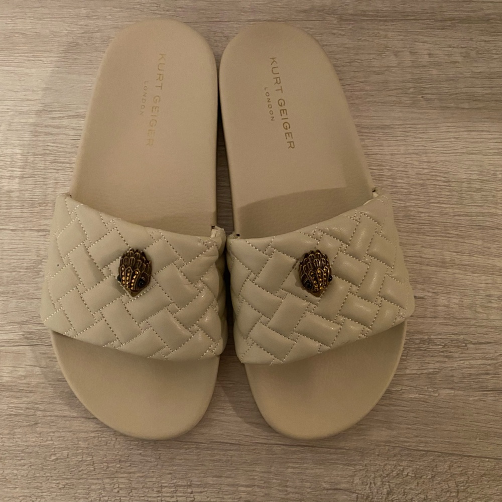 Women’s Kurt Geiger London Quilted Eagle Slides Sandals